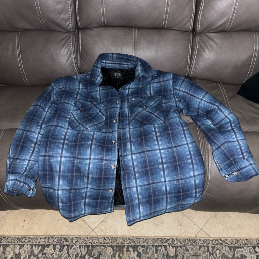Oversized Button up style Jacket . Side & Chest Pockets.